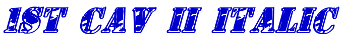 1st Cav II Italic 字体